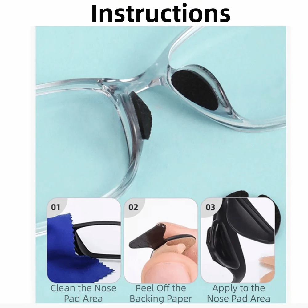 Soft Glasses Nose Pad Non-Slip Long Lasting Eyeglass Nose Support Lizard Texture Silicone Sunglasses Nose Bridge Patch