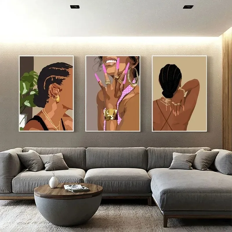 Modern Fashion Aesthetics Wall Art Girl Hair & Nail Salon HD Oil On Canvas Posters & Prints Home Living Room Bedroom Decor Gifts