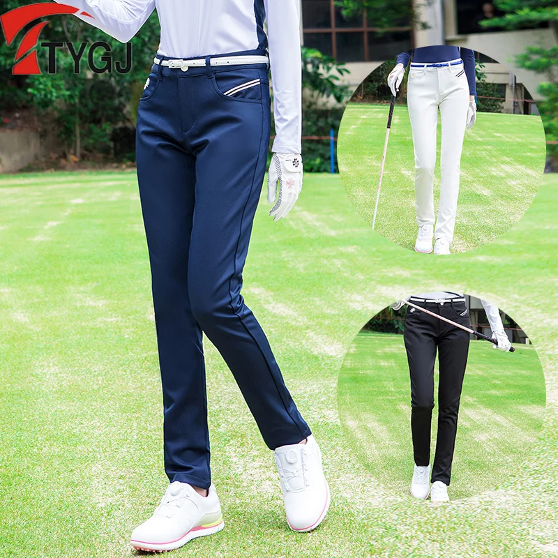 

TTYGJ Autumn Lady Golf Apparel Women Windproof Golf Pants Slim Warm Long Trousers Winter Thicken Training Leisure Sweatpants