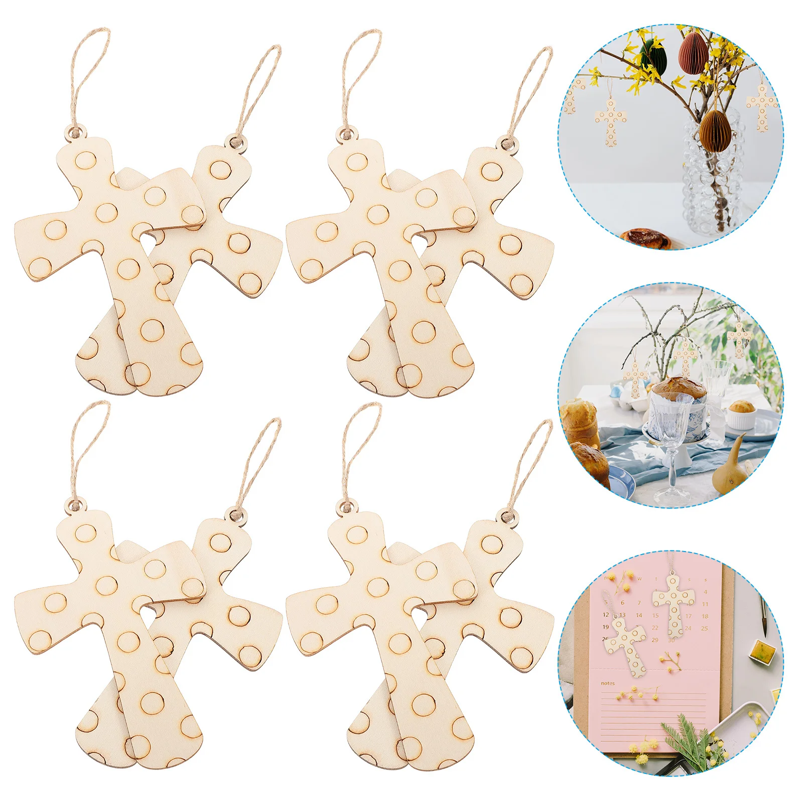 

10Pcs Wooden Crosses Unfinished Cross-Shaped Wood Pieces Blank Wood Crosses for DIY Crafts Painting Graffiti Religious