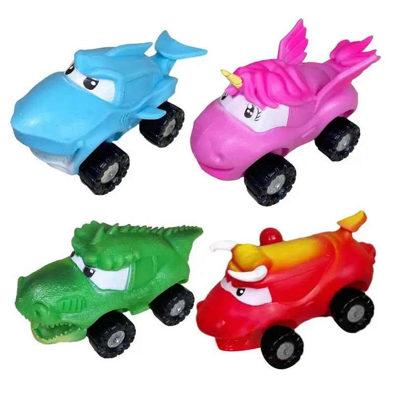 Dinosaur Fidget Pull Back Car Slow Rebound Car Toy Anti-Stress Cute Novelty Play Toy Car For Kids Carnival Goodie Bag Stuffers