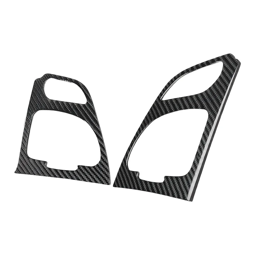 Black Carbon Fiber Vent Trim Stylish Car Interior Upgrade Automotive Interior Sticker High Strength Material Sleek Modern Design