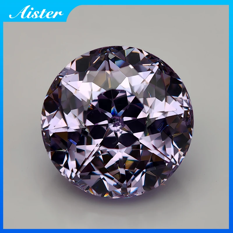 New 5A Fancy Purple Blue Color Round Astral Cut Cubic Zirconia Gemstones for Jewelry Making