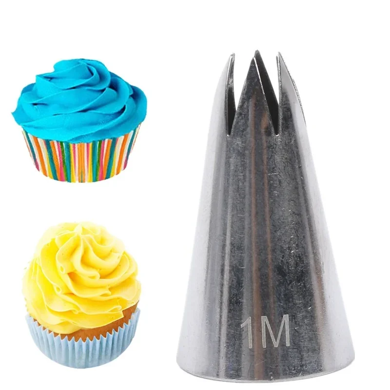 Open Star Pastry Tip 1M Piping Tip Nozzle Cake Decorating Tips Writing Tube Icing Nozzle Baking & Pastry Tools Baking Tools