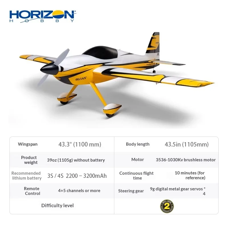 

Horizon Hobby Sportix Sp1 1.1m Rc Airplane F3a Fixed Wing 3d Stunt Aircraft With Safe System Skill Level 2 For Rc Enthusiasts