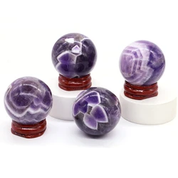 1PC Natural Dream Amethyst Ball Polished Globe Massaging Crystals Reiki Healing Stones Home Decoration Exquisite Gifts Souvenirs