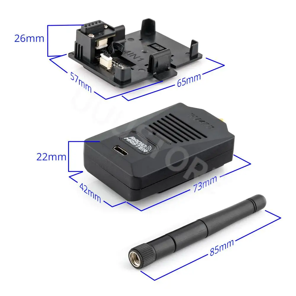 Módulo multiprotocolo RadioMaster Micro 2.4GHz RM 4 em 1 - JR / Nano para Zorro Boxer TX16S MKII TX12 MKII Transmissor de rádio