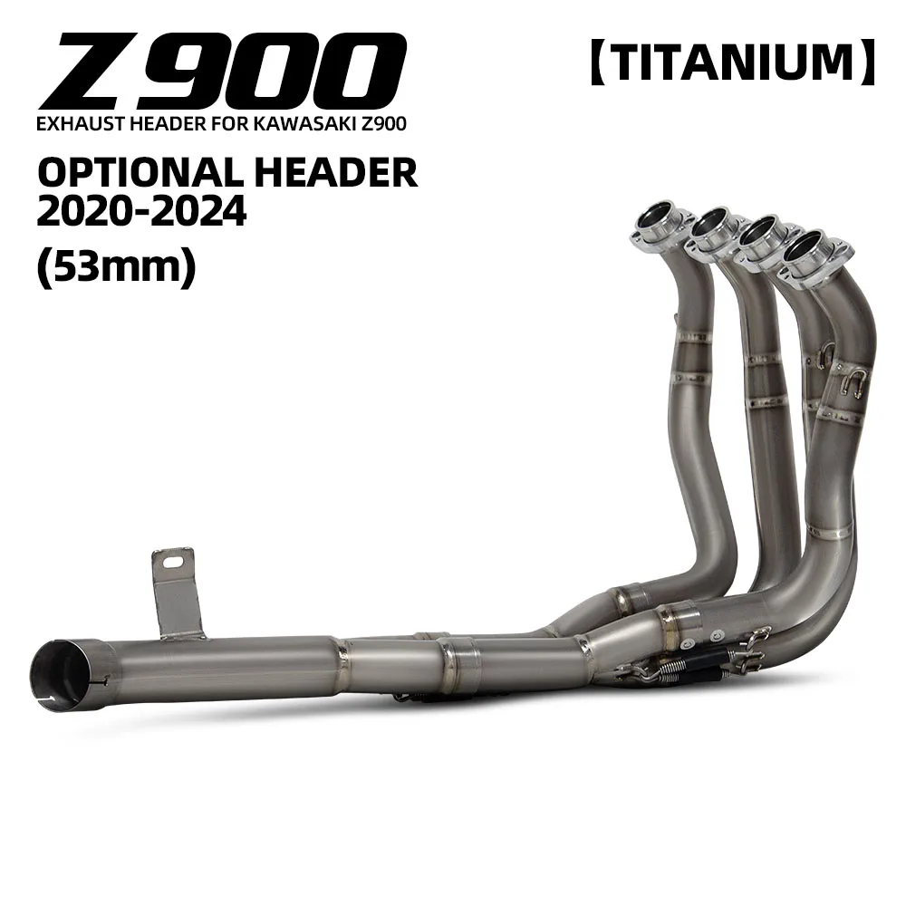 

Для Kawasaki Z900 2017-2025 мотоциклетный выпускной коллектор из титанового сплава, комплект передних труб, совместимый оригинальный глушитель
