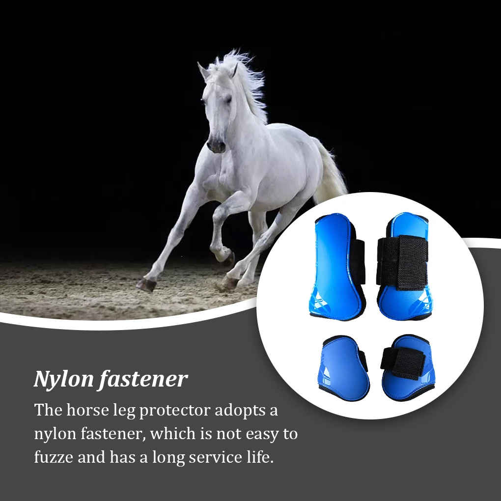 2 Pair Equestrian Supplies Horse Shin Guards Jumping Lightweight Adjustable Protective Gear Good Harness Good Elasticity