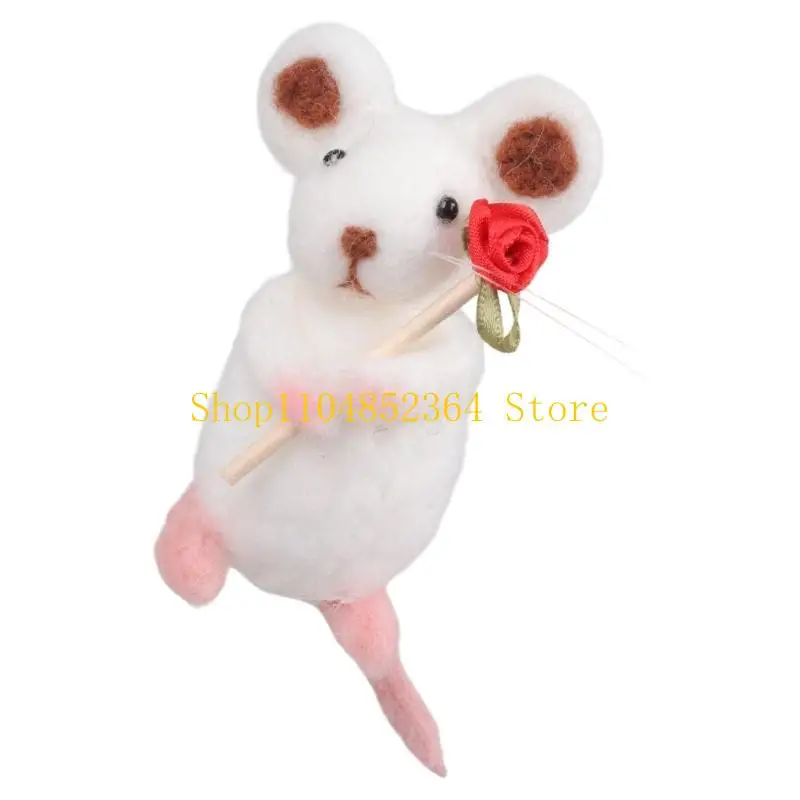 

652F Innovative Needle Crafting Starter Pack Heart Formed Animal Toy For New Craft And Children Art Project