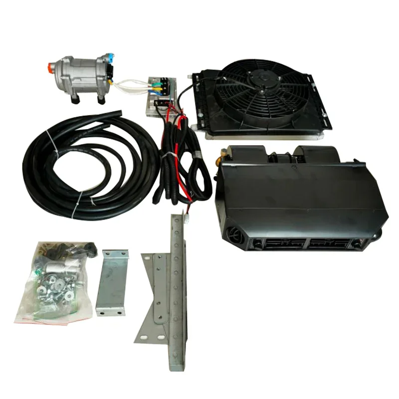 Outboard splitting and hiding Universal Under Dash Kit Heating And Cooling 12v Vehicle Air Conditioner For Car