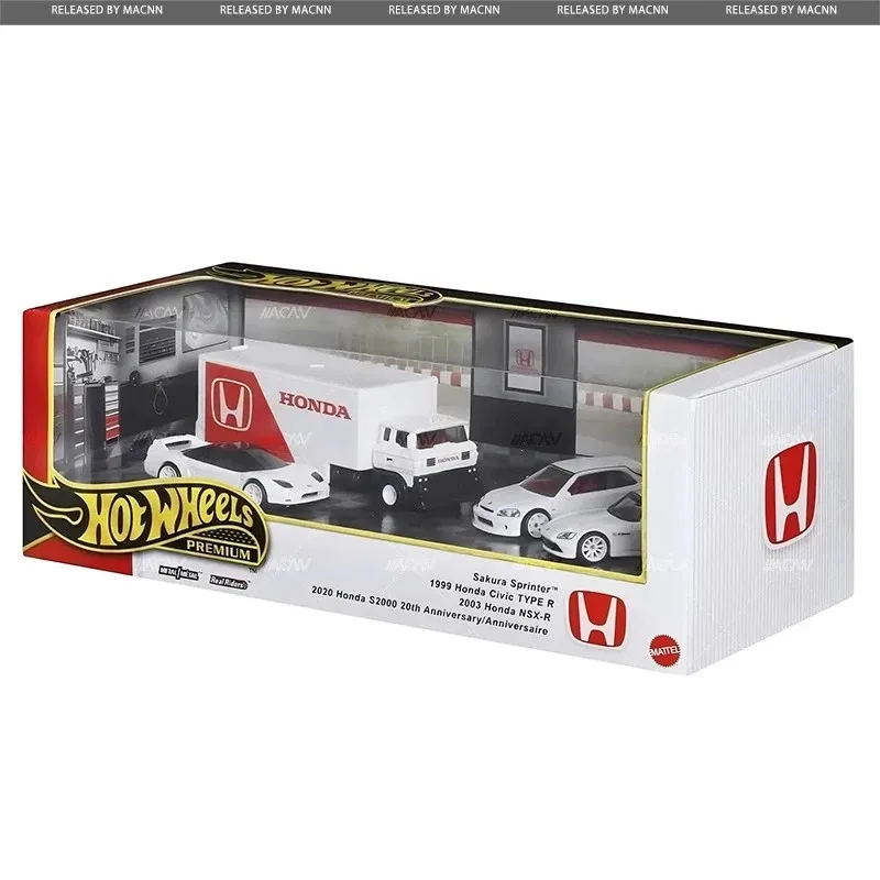 Nuevo 1/64 Hot Wheels Premium Honda Garage Series coche Honda Civic tipo R NSX-R modelo juguetes coleccionables regalo de cumpleaños personalizado