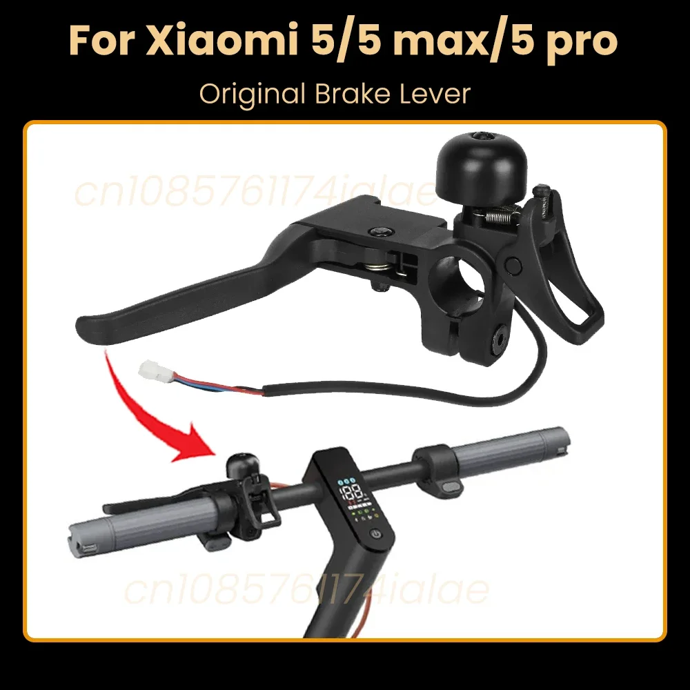 

Original Brake Handle with Bell For Xiaomi 5/5 Pro/5 Max Electric Scooter Left Aluminum Alloy Brake Lever Handlebar Parts