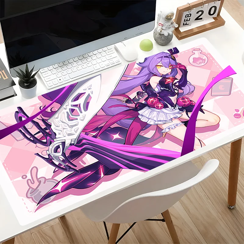 Mouse Pad Large PC Computer Desk Mat H-honkai Impact 3 Gaming Mousepad Anime Keyboard Mat kawaii Gamer Accessories Hot Mousepad