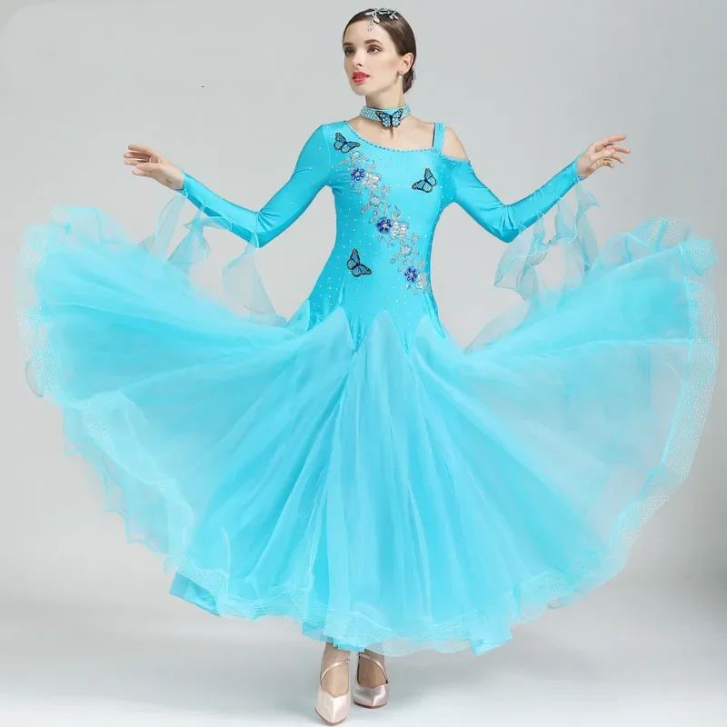 Modern Waltz Tango Ballroom Dance Dress, Handmade Dance Dress/Standard Ballroom Competition Dress Modern Waltz Tango