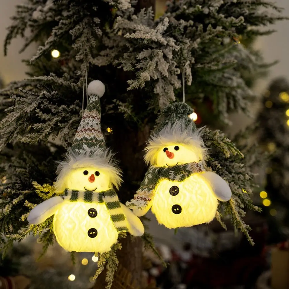 Bonhomme de neige brillant de dessin animé de Noël, beurre, ornement de bonhomme de neige Shoe, vert, mignon, festival, jouets en peluche