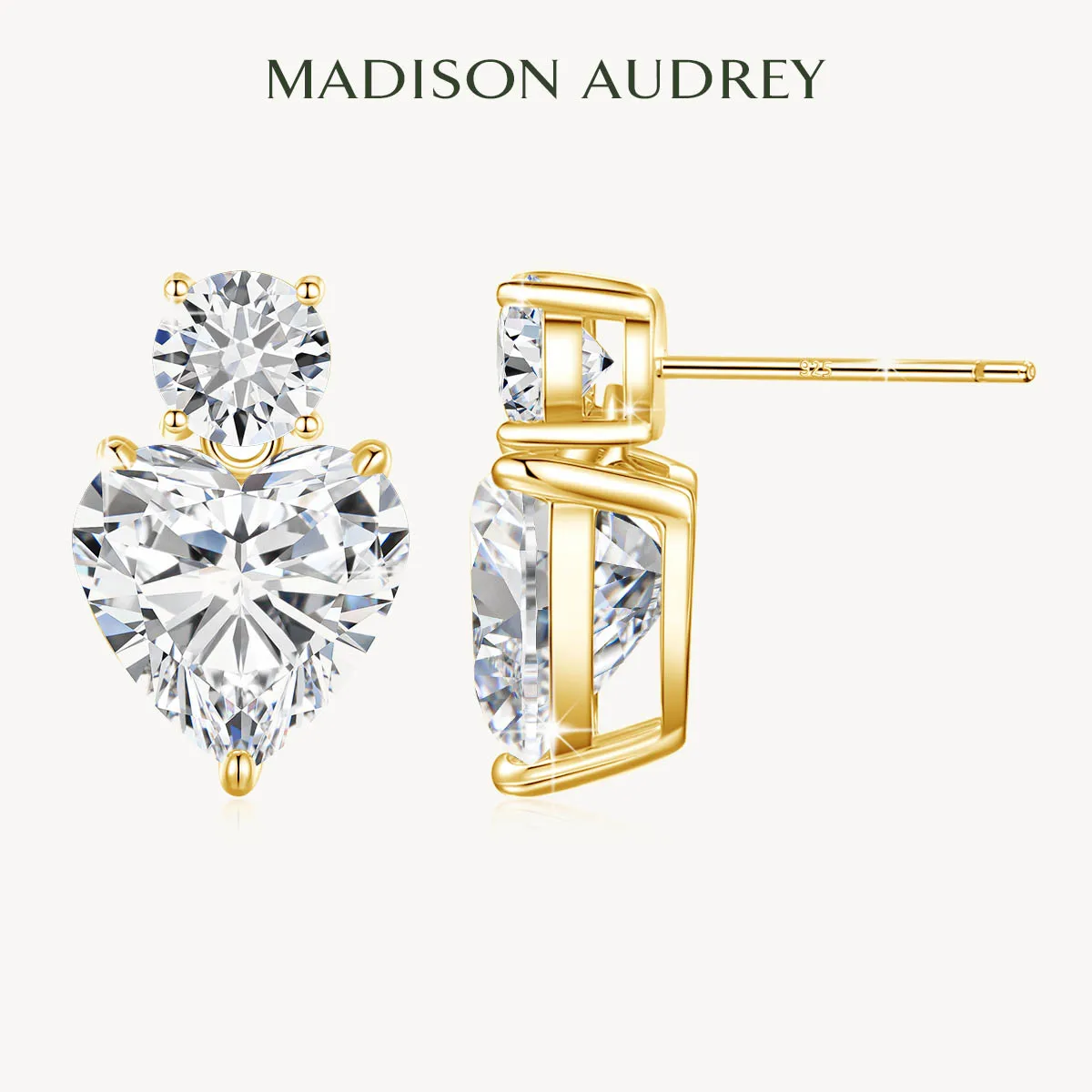 

Romantic Heart Cut Moissanite Drop Earrings D VVS1 100% Sterling Silver Plated 18K Gold for Women Anniversary Gift Fine Jewelry