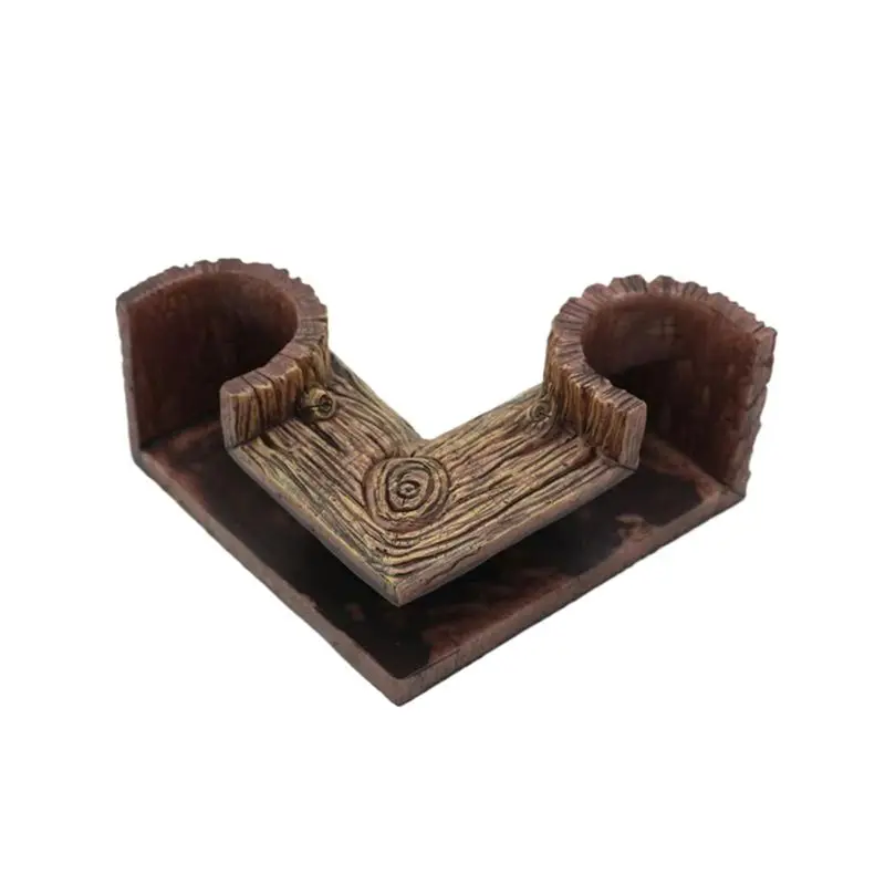 

Туннель для аквариума с деревянным зерном, подземный туннель с двумя отверстиями, пещера, водный укрытие для соленой пресноводной воды, угловые резервуары для дома