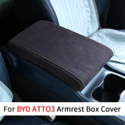 For BYD Atto3 Accessories Yuan Plus 2022 2023 2024 Leather Interior Armrest Storage Box Cover Case Auto protection pad Interior