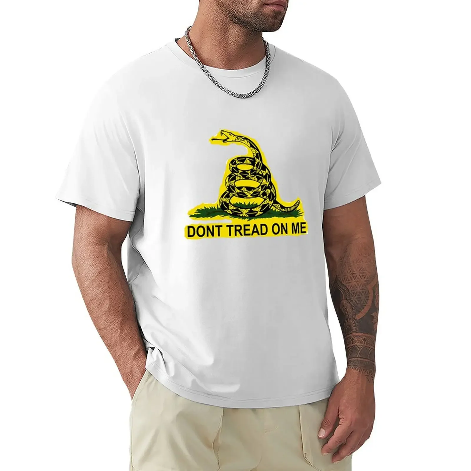 Don't Tread On Me Gadsden Flag American Flag T-Shirt graphic shirts designer shirts sports fans custom shirt mens tall t shirts