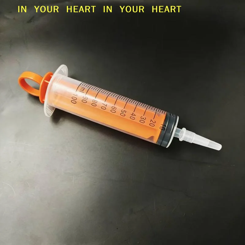 【X】Easy Clean Industrial Syringe 60ml 100ml Colored Push-Rod Ring for Glue Injection, Adhesive Transfer & DIY Craft