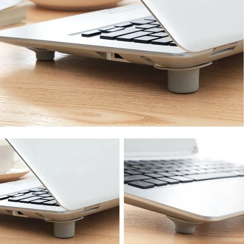 Laptops Notebook Soft Stand PVC Feet Heat Sink Pad Support Height Increase Bracket for PC Laptop Heat Reduction Pad Cooling