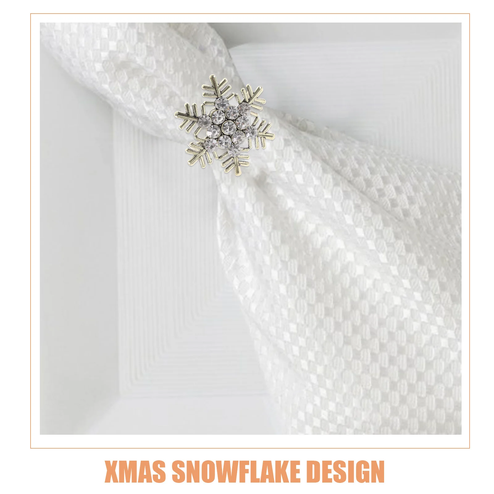 

6Pcs Napkin Rings Vintage Snowflake Pattern Alloy Christmas Napkin Holders for Party Table Decoration Festive Gathering