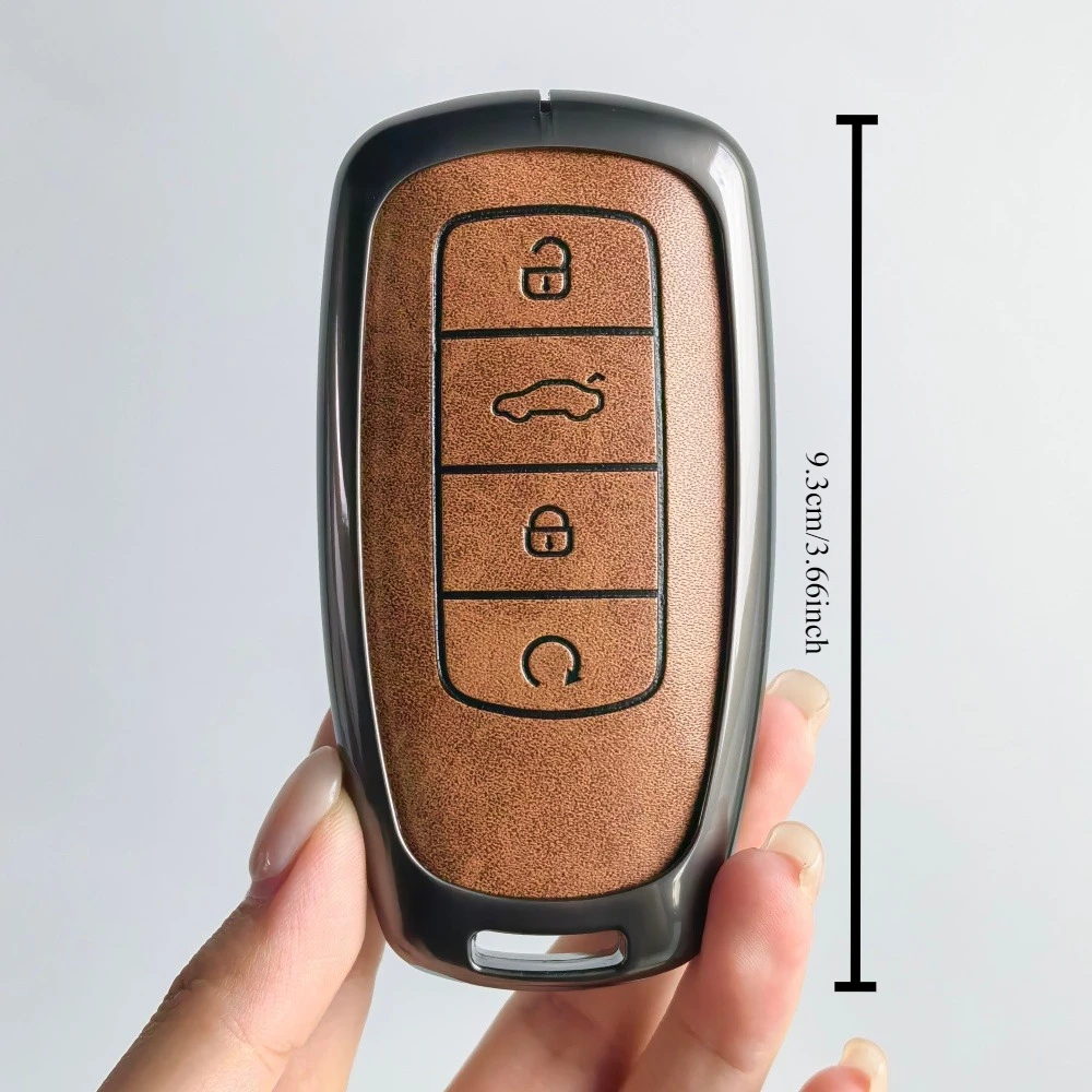 Car Key Case Cover for Chery Jaecoo J7 J8 7 phev 2025 2024 2023 Zinc Alloy Key Bag Protection Shell Keychain Auto Accessories
