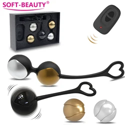 Bolas Kegel vibradoras para mujer, huevo vibrador, Juguetes sexuales, Control remoto, ejercicio Vaginal apretado, Ben Wa, bolas Geisha, encogimiento muscular