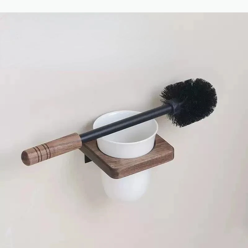 

Metal Wood Brush Wall Mounted Brush Storage Rack Cleaning Brush Bathroom Accessories Cleaning Tools