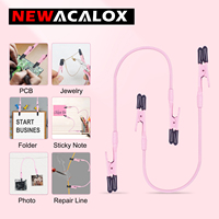 NEWACALOX 2pcs Flexible Gooseneck Metal Arms Alligator Clips Helping Hands Soldering Third Hand Tool Jewelry Making Tools