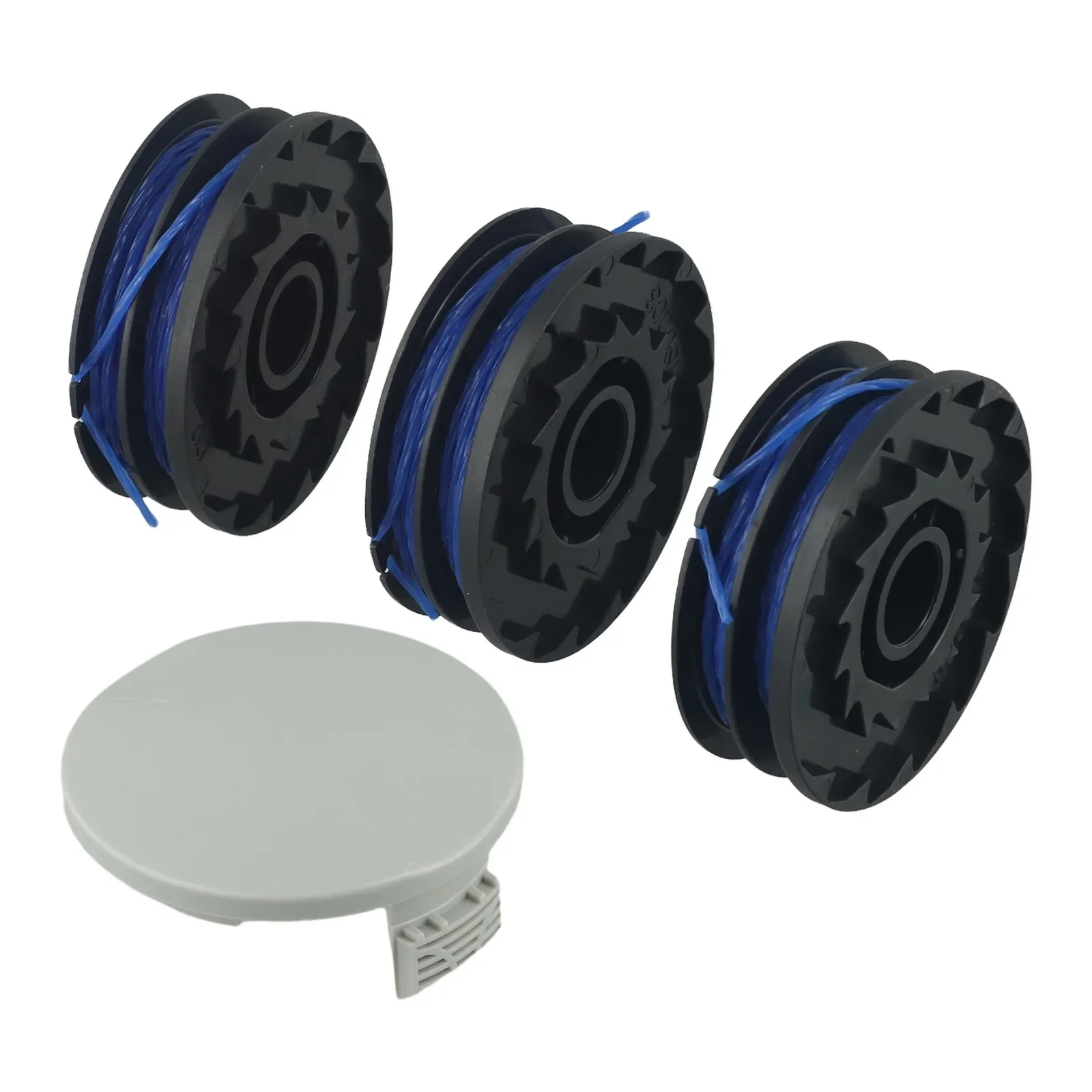 String Trimmer Replacement Spool Compatible with RLT4027 RLT4125 RLT5027 RLT5127 RLT6030 RLT6130 6 Pack with 2 Covers