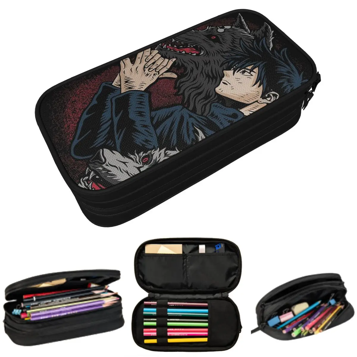 

Jujutsu Kaisen Anime Satoru Yuuji Nobara Megumi Sukuna Pencil Case Pen Box Pencil Bag Stationery Supplies Pen Holder Bag