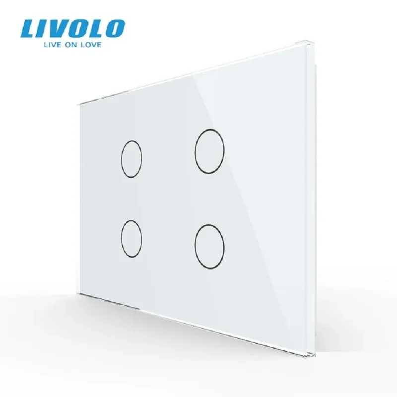 Livolo US Standard Glass Only, Luxury Crystal,119mm*78mm, C9 New Series,Just Glass Panel,C9-C4/C3/C2/C1-11