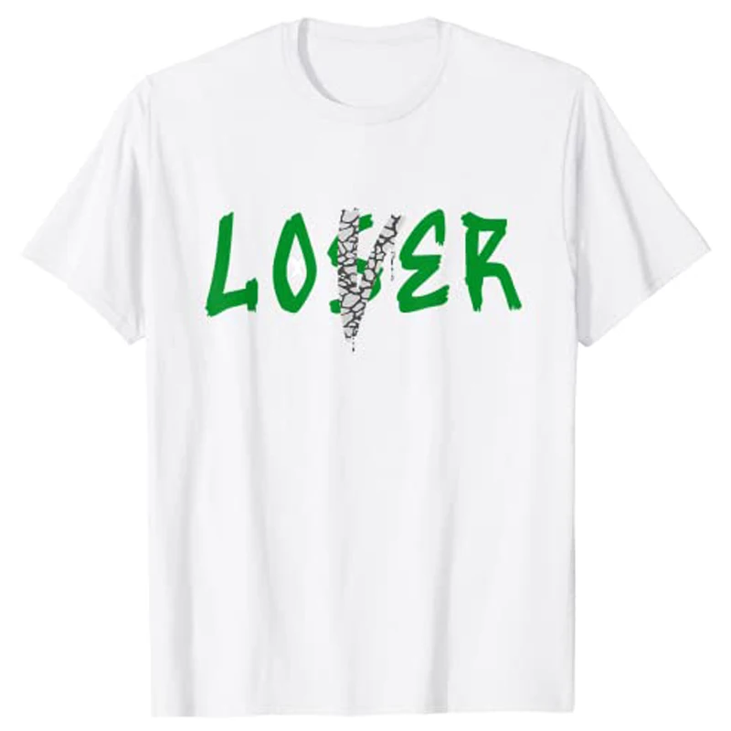 Graphic Tees Loser Lover Drip Sneaker Match 3 Pine Green T-Shirt Customized Products Humor Funny Y2k Letters Printed Casual Tees