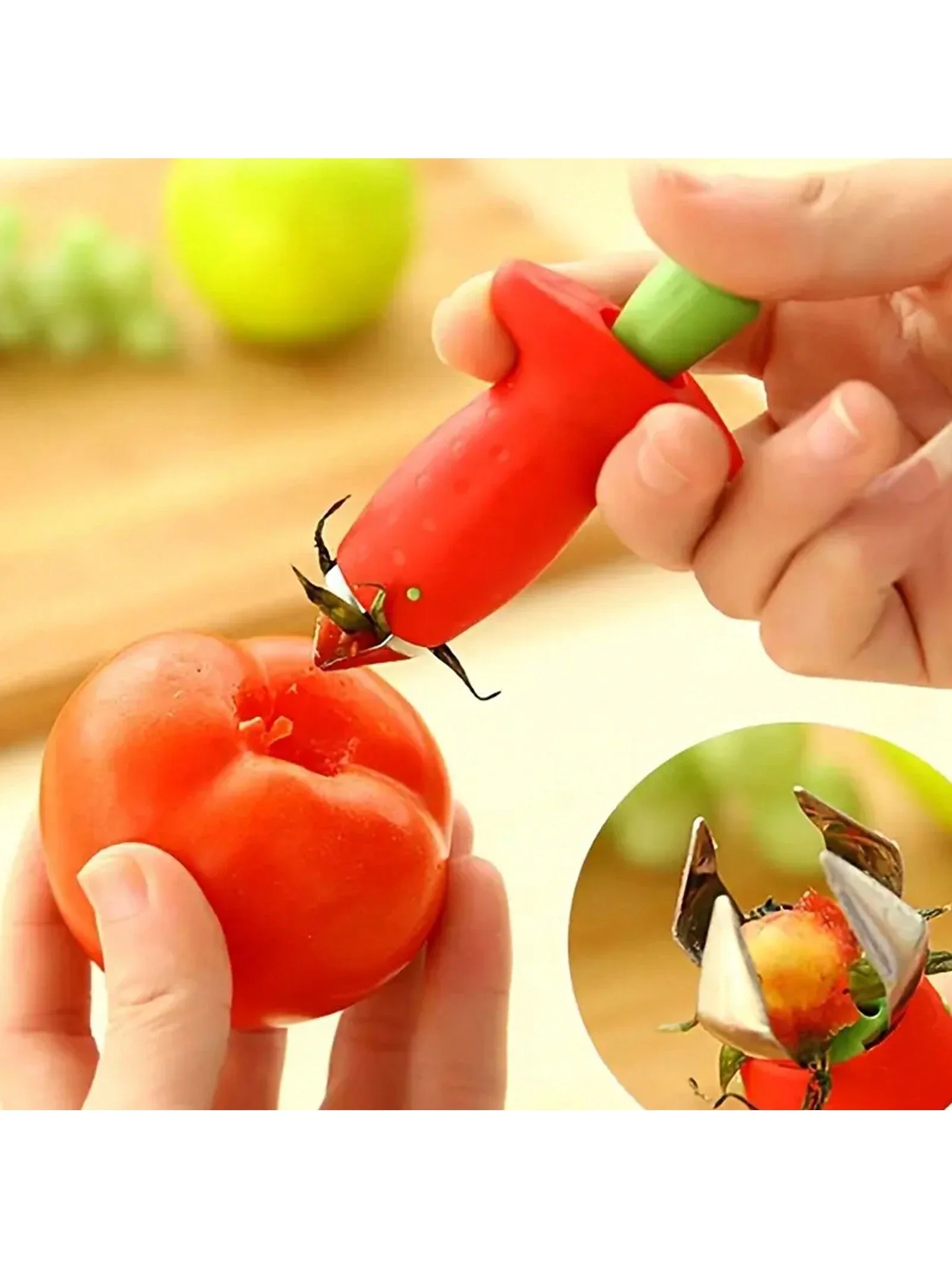 Easy-to-Use Stainless Steel Strawberry Corer for Effortless Stem Removal in the Kitchen, Strawberry Stem Remover, Stainless Stee