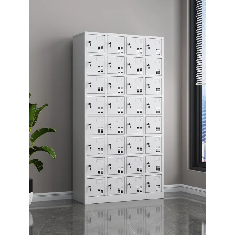 32 Door Shoe Cabinet Factory Workshop Multi-grid Locker Employee Cupboard with Lock