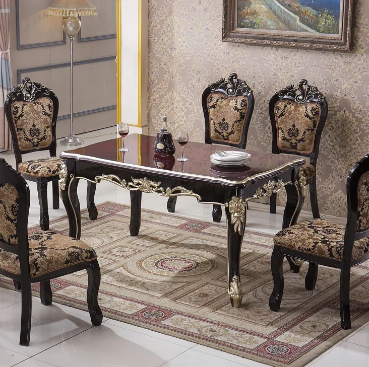 

#For New Design High Quality Dining Tables and Chairs Set Foshan Modern Dining Room Home Furniture Wooden Solid Wood House！