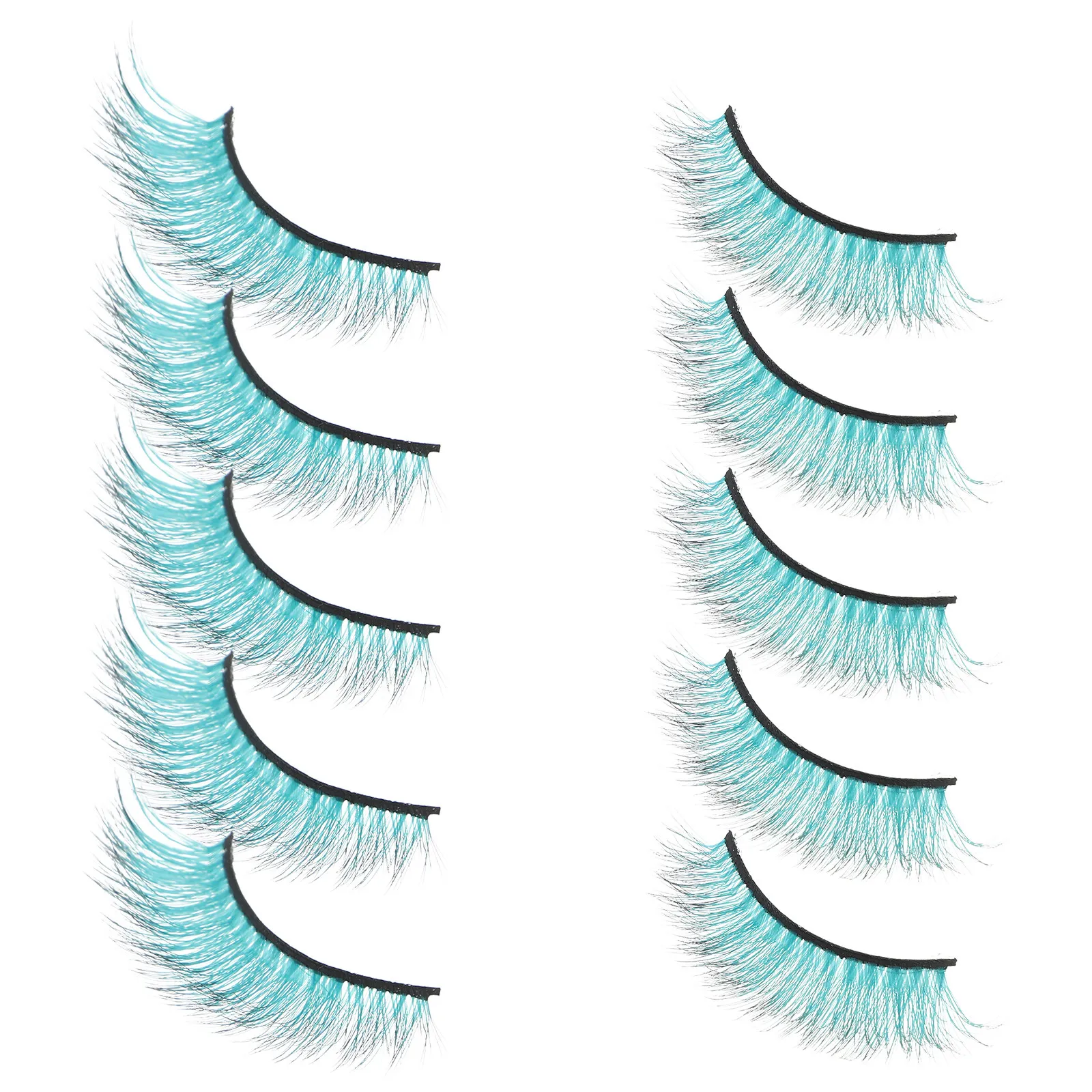 

10Pcs Colorful Makeup Lashes High Volume False Eyelash Set Sturdy and Comfortable Strip Lashes for Beautiful Expressive Eyes