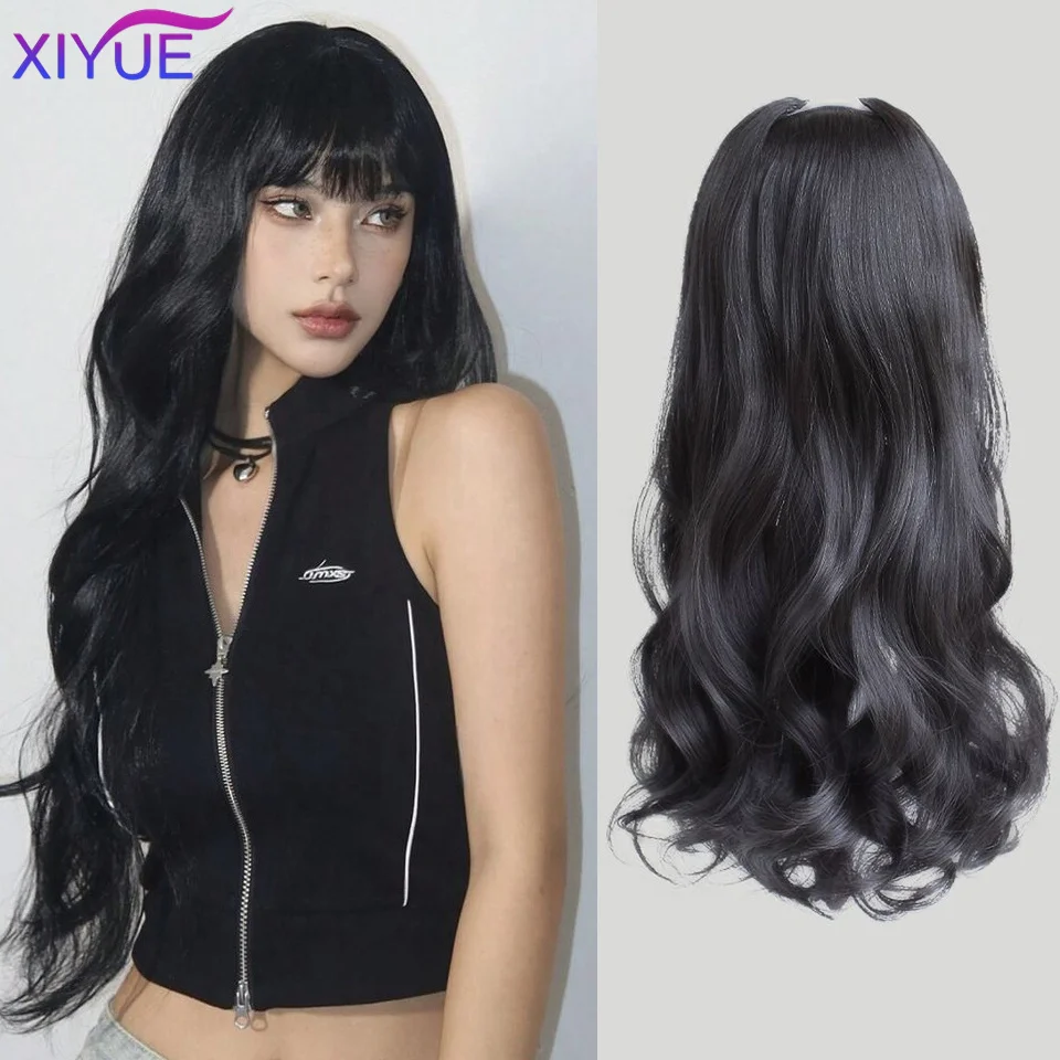 

XiYUE Wig Women's Long Hair Three Piece Extension Long Curly Hair Increase Volume Fluffy Invisible Traceless Pad Hair Wig Pieces