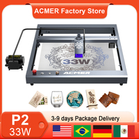 ACMER P2 33W Laser Engraver with Air Assist Industrial Rails WIFI Laser Engraving Cutting Machine Carve Glass Wood for Business