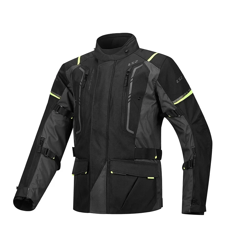 LS2 MJ147 motorcycle riding suit pull set men's and women's motorcycle pull car fall waterproof motorcycle jacket