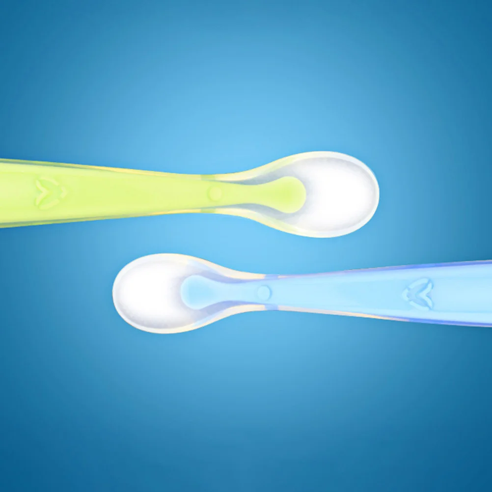 4 pçs colheres de alimentação do bebê colheres de alimentação de treinamento de silicone para dentição segurança crianças pratos aprendizagem molar