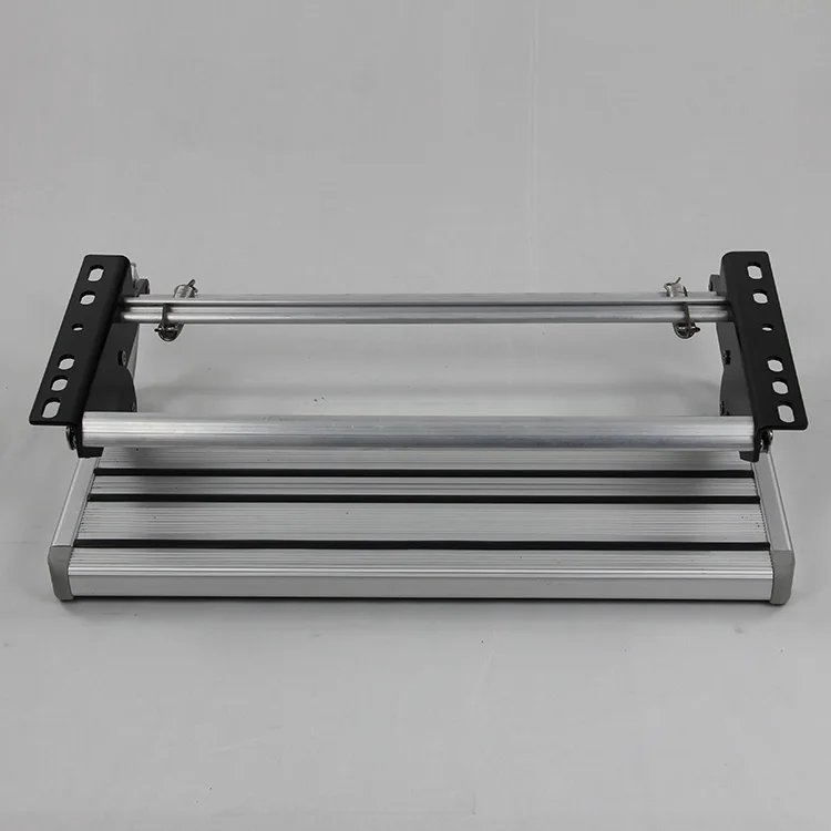 High Quality Aluminum Alloy RV Single Step MAX Loading 220kg Manual Control And Black Rubber Belt Caravan Step