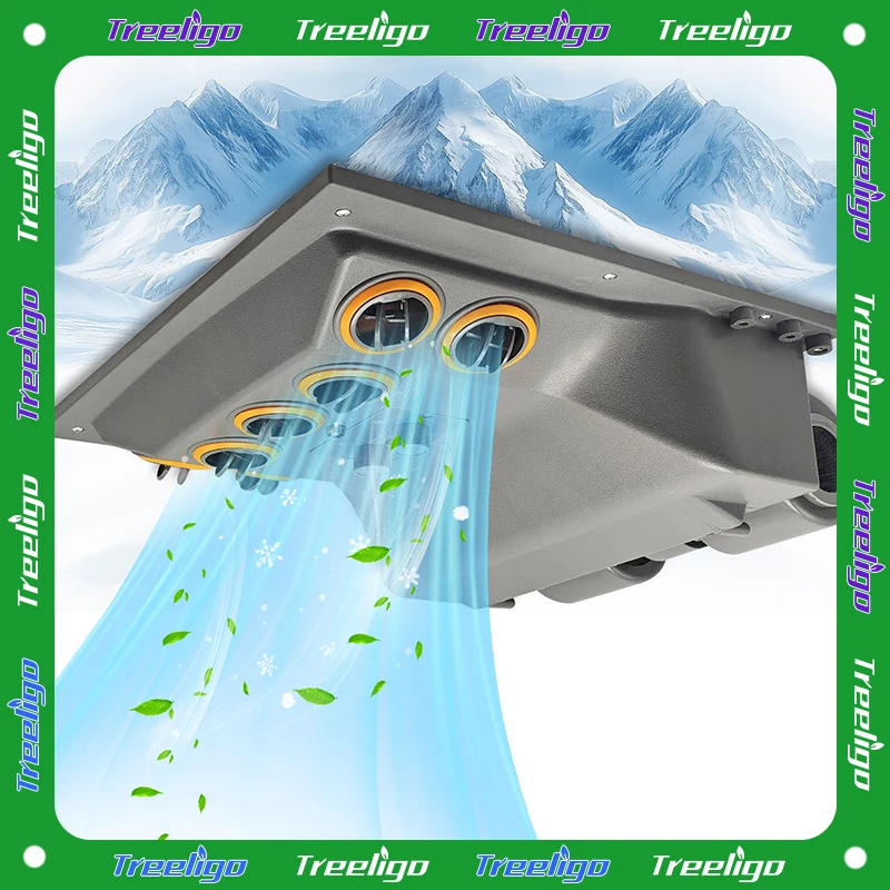 Universal Ceiling Wall-mounted Air Conditioner Evaporator Assembly Ac Unit 12v 24V for Bus Truck Van Excavator Tractor Motorhome