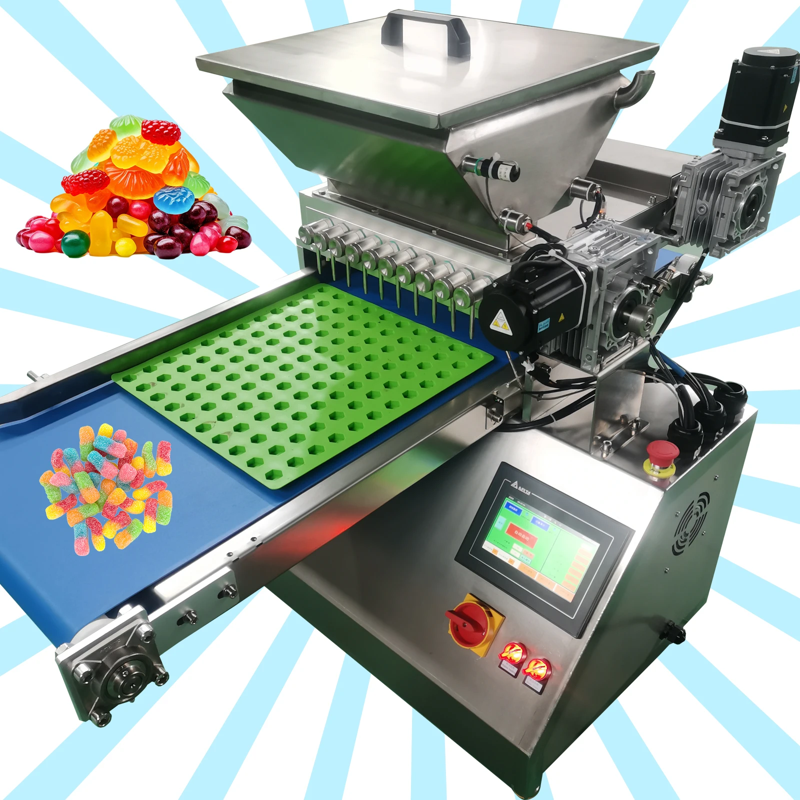 Small Soft Candy Production Line Machine-Bear Make Gummy Jelly Maker Chocolate Making Machine