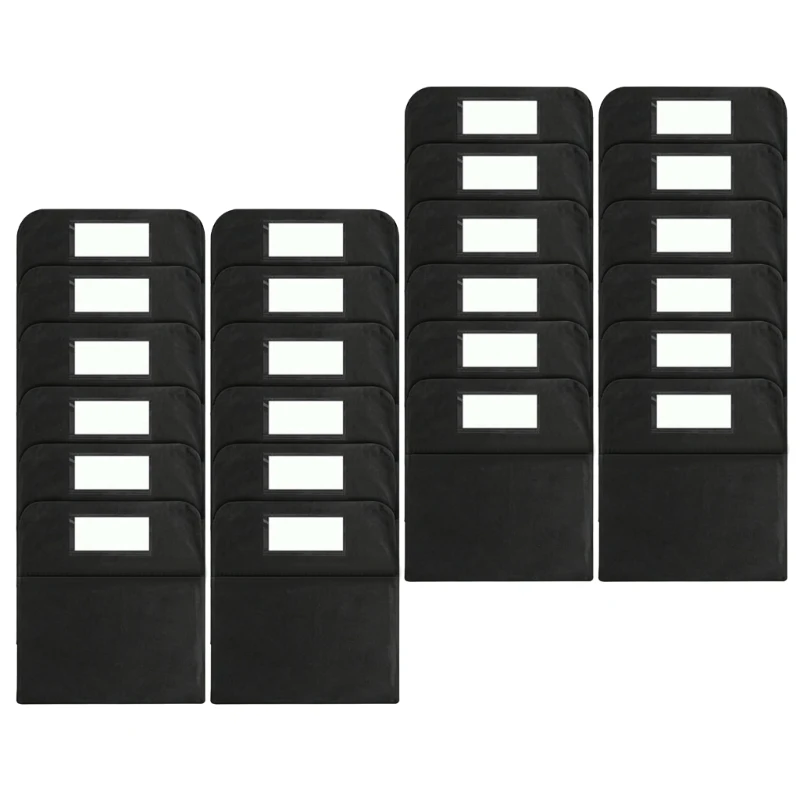 24Pcs Chair Back Storage Bags Heavy Duty Polyester Hanging Organizers Pouches for School Office Supplies Easy to Clean No K92C