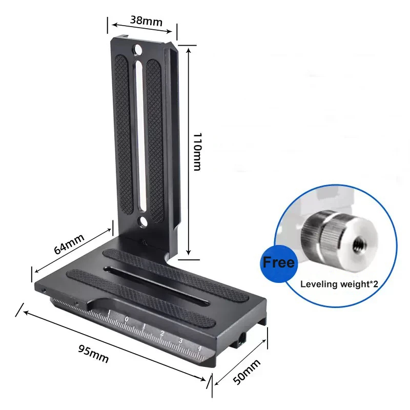 Liga de alumínio liberação rápida l placa suporte câmera estabilizador placa de tiro vertical para zhiyun weebill s, dji ronin-s