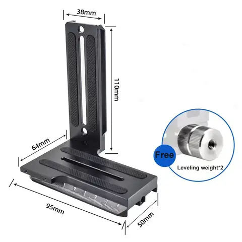 Aluminum Alloy Quick Release L Plate Bracket Camera Stabilizer Vertical Shooting Plate for Zhiyun Weebill S, DJI Ronin-S