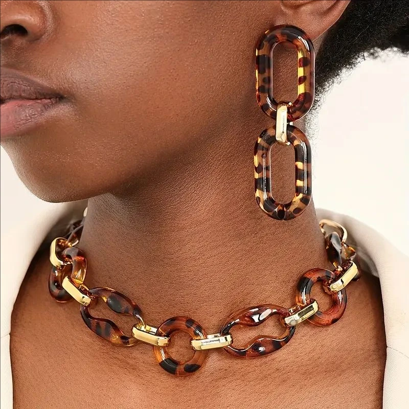 10pcs Leopard Amber Acrylic Coffee Bean Links Pig Nose Bead Connector for Making Jewelry DIY Bracelet Necklace Ear Accessories